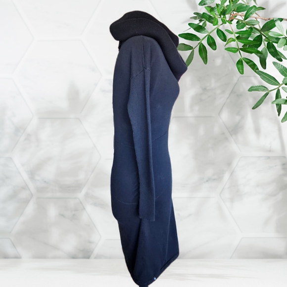 Athleta Dorset Black Organic Cotton Wool Blend Cowl Neck Collar Sweater - Picture 8 of 16